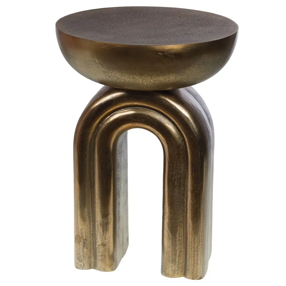 Bout de canapé Arc  or / doré en aluminium