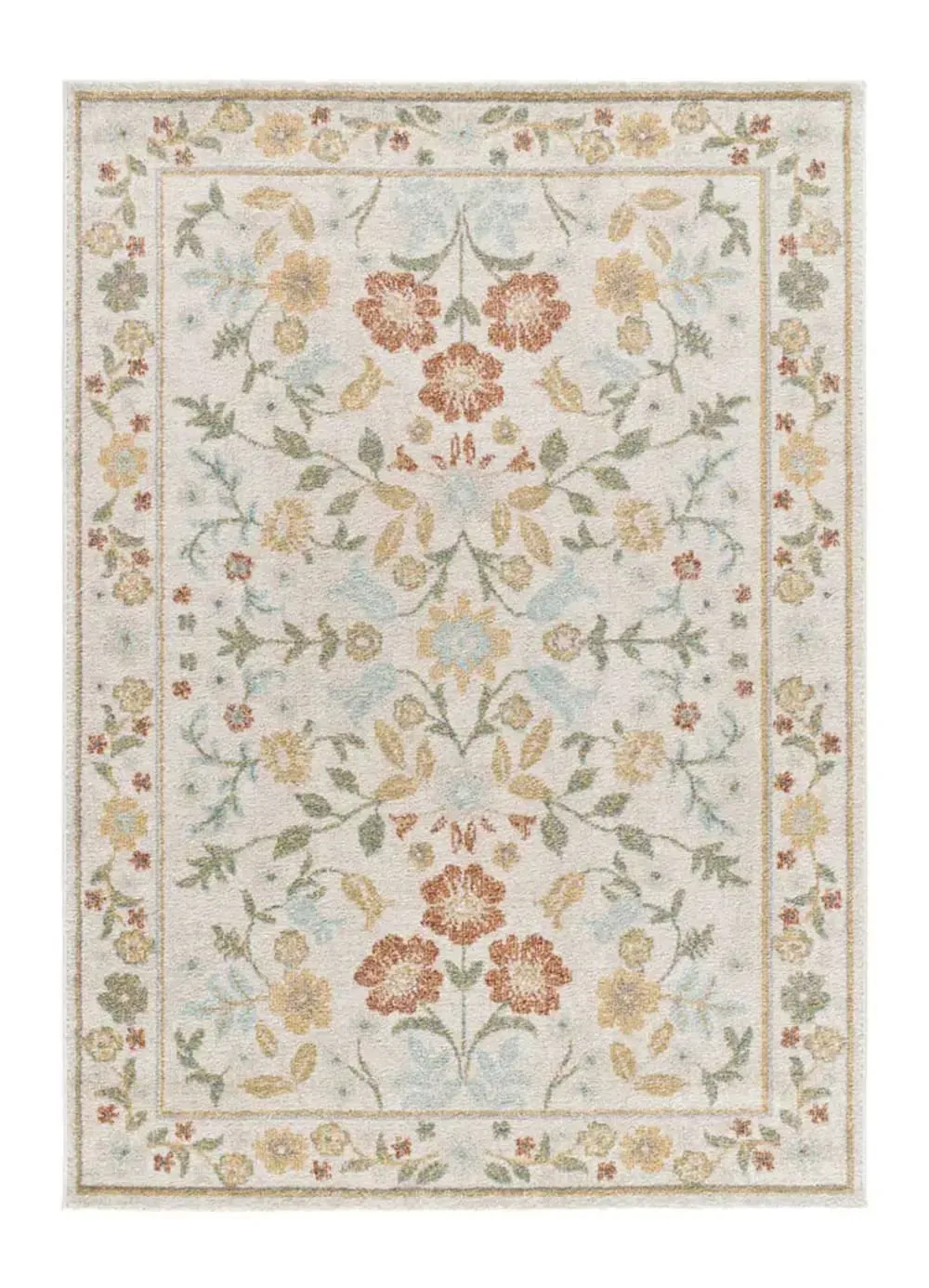 Tapis extérieur motifs floraux beige/multicolore 160x230 cm