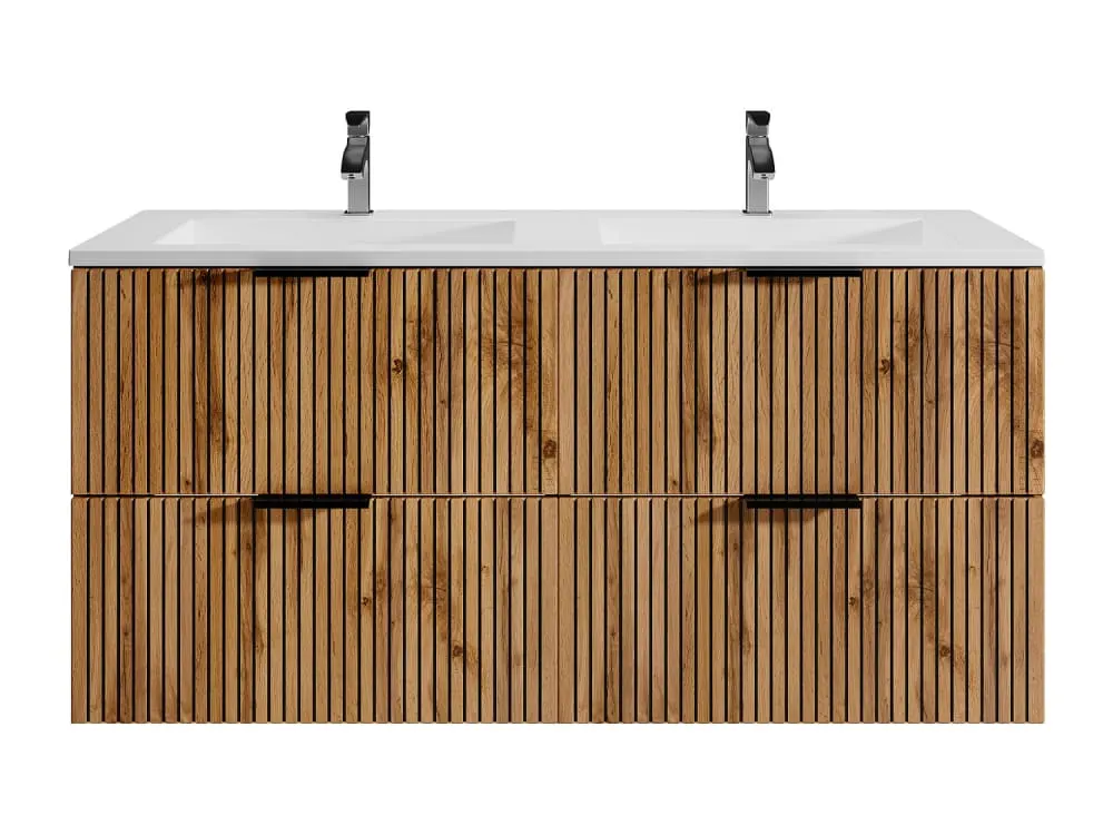 Meuble double vasque mdf noir