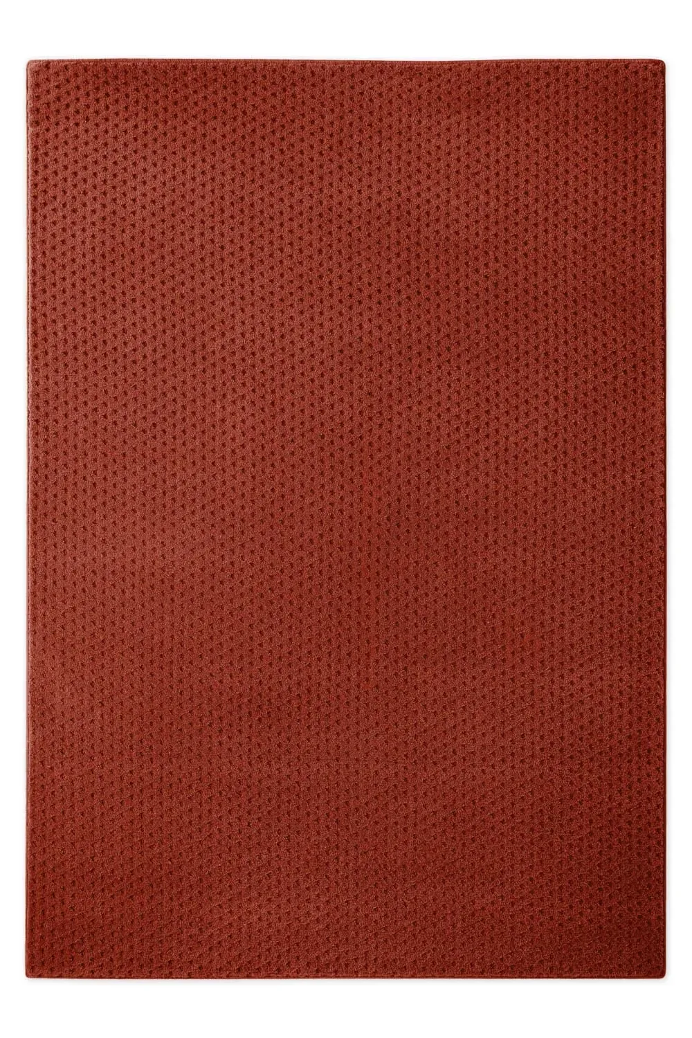 Tapis en laine avec relief rouge brique140x200