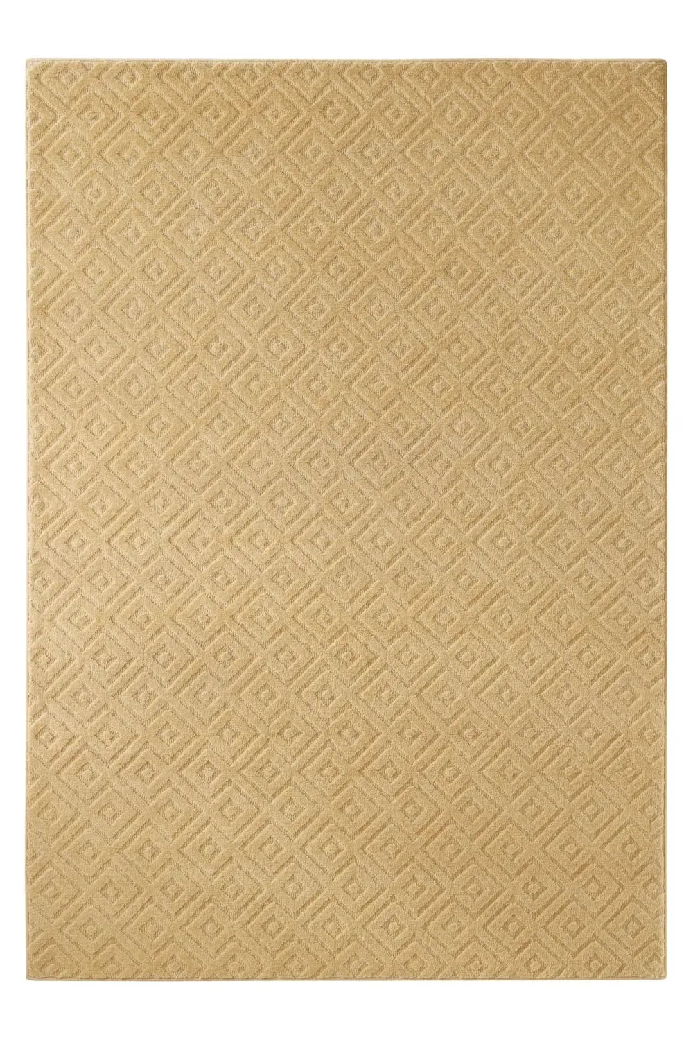 Tapis en laine avec relief beige sable 160x230