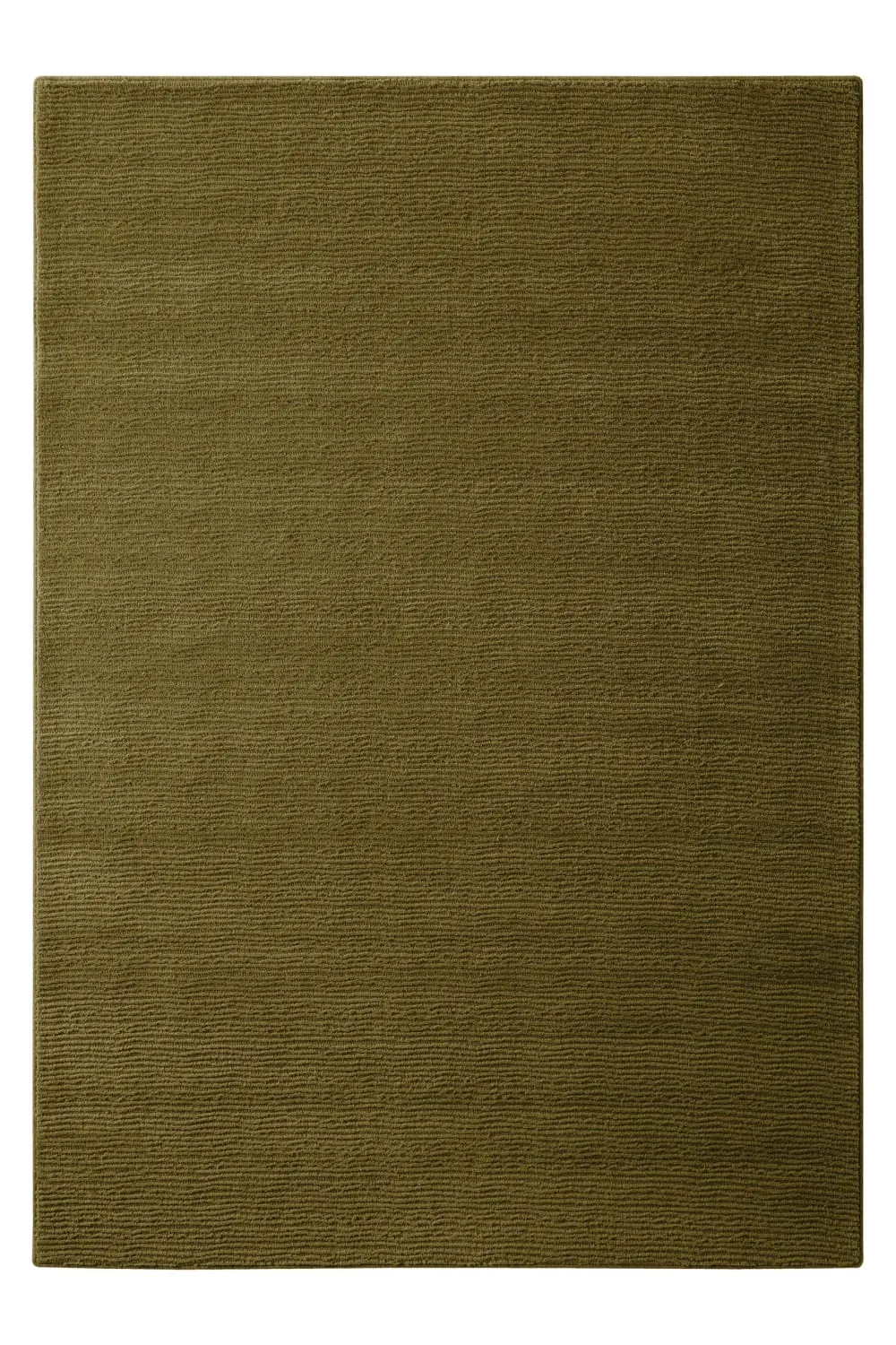 Tapis en laine avec relief vert olive foncé 200x300