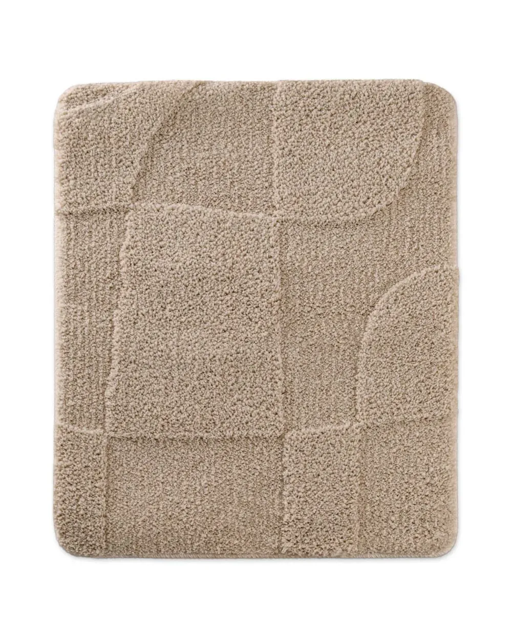 Tapis de bain à relief beige sable 55x65