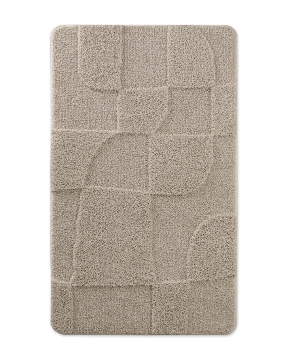 Tapis de bain à relief gris taupe 80x150