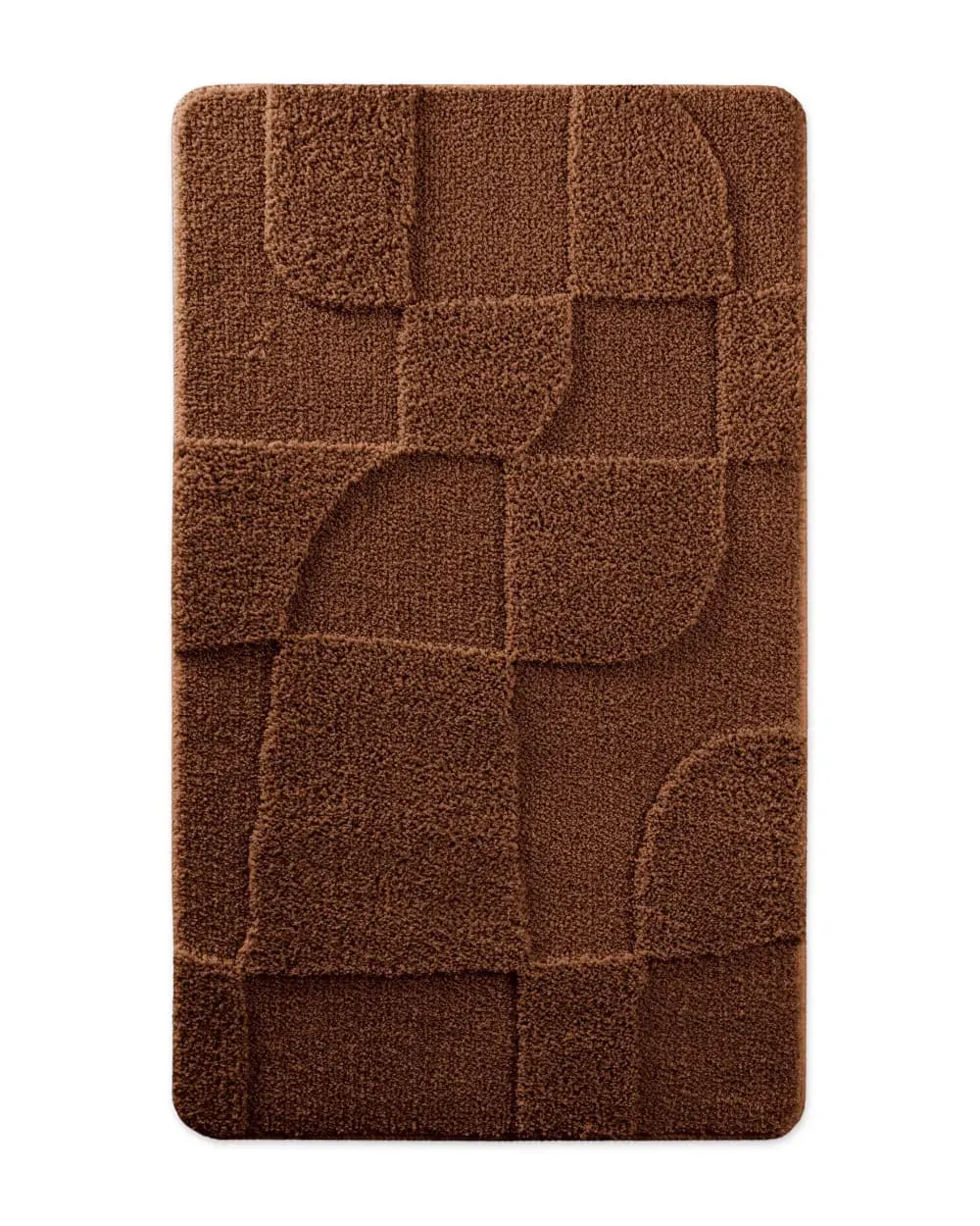 Tapis de bain à relief marron 60x100