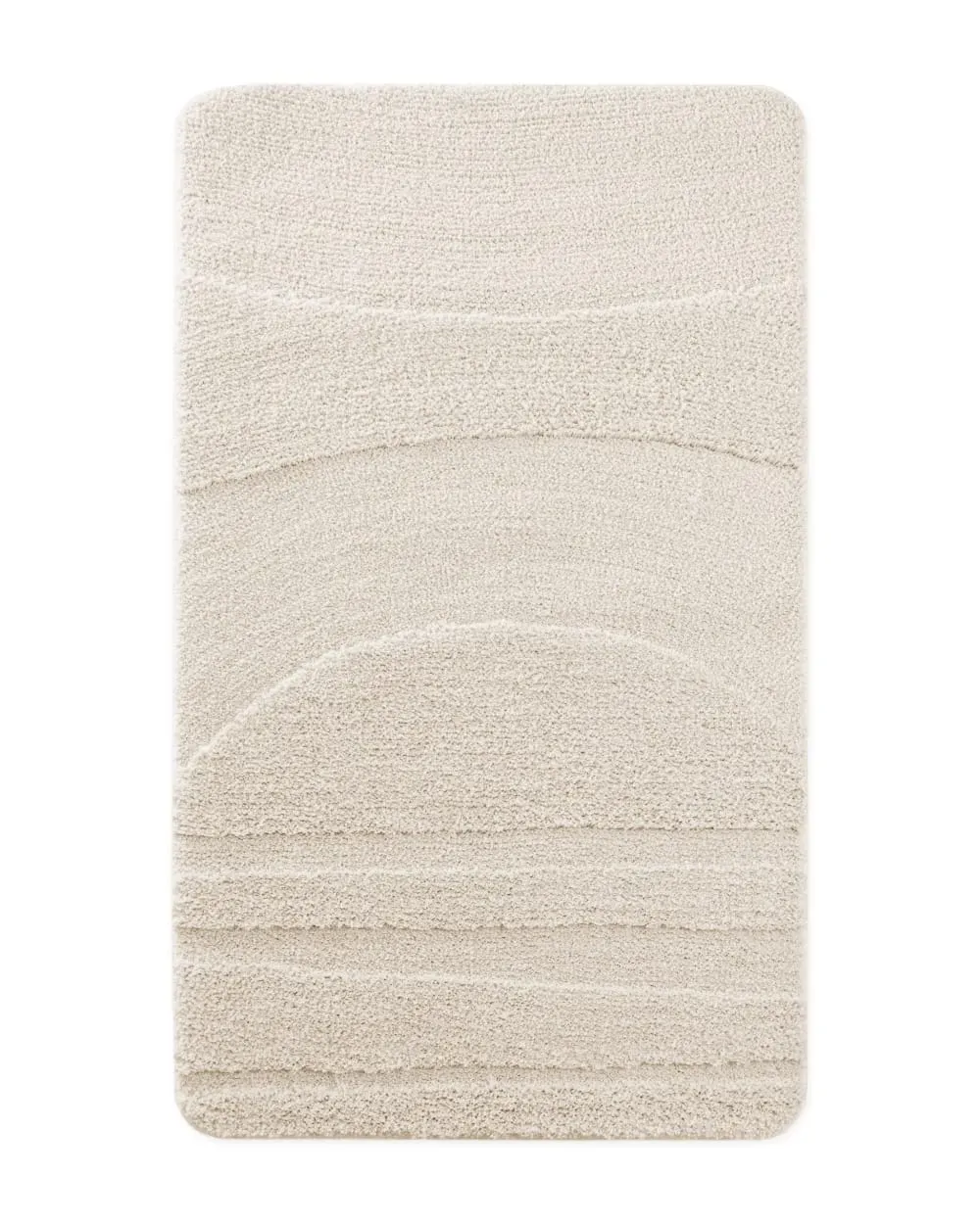 Tapis de bain à relief blanc crème 60x100