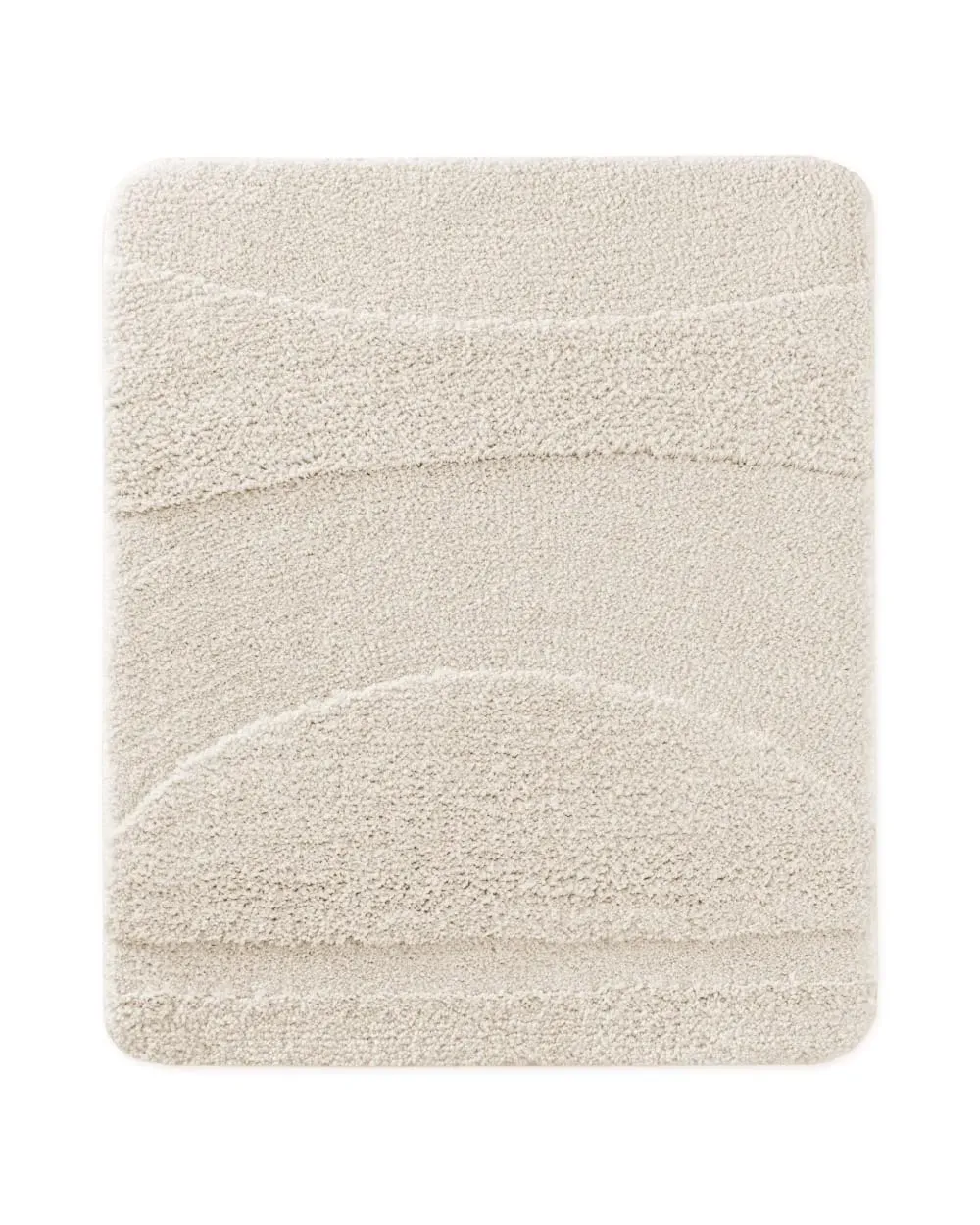Tapis de bain à relief blanc crème 55x65