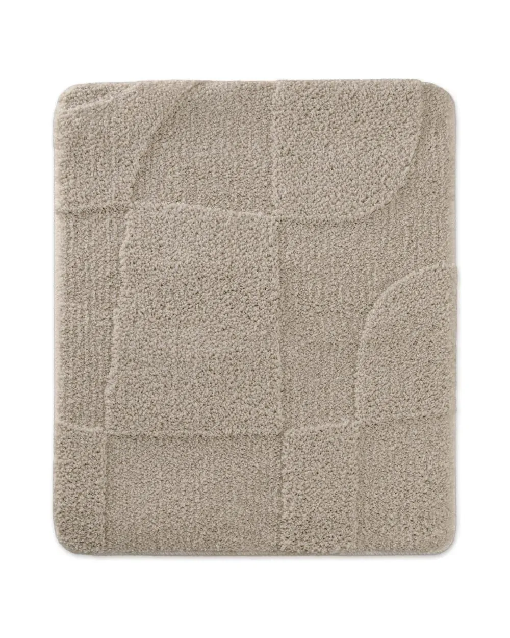 Tapis de bain à relief gris taupe 55x65
