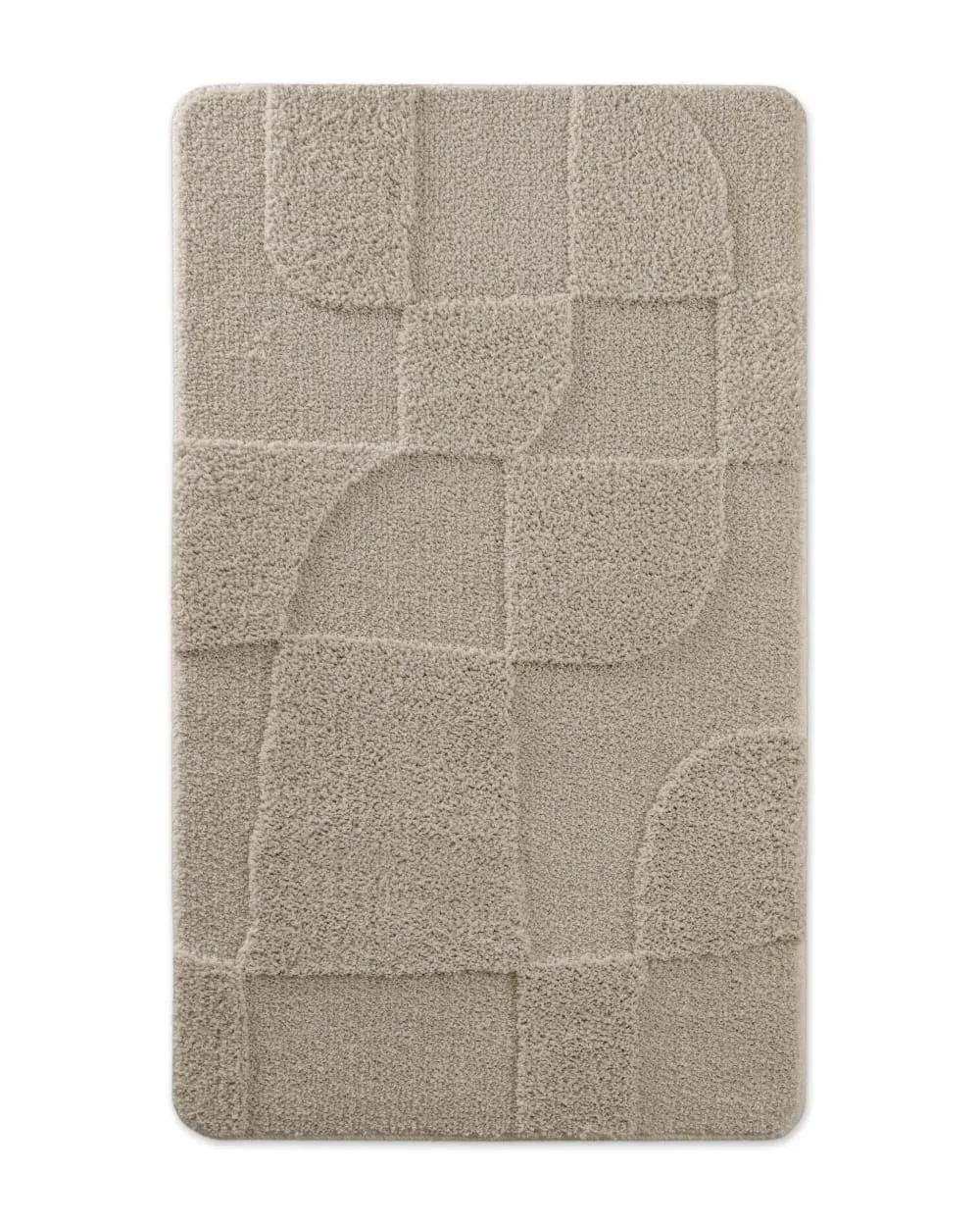 Tapis de bain à relief gris taupe 70x120