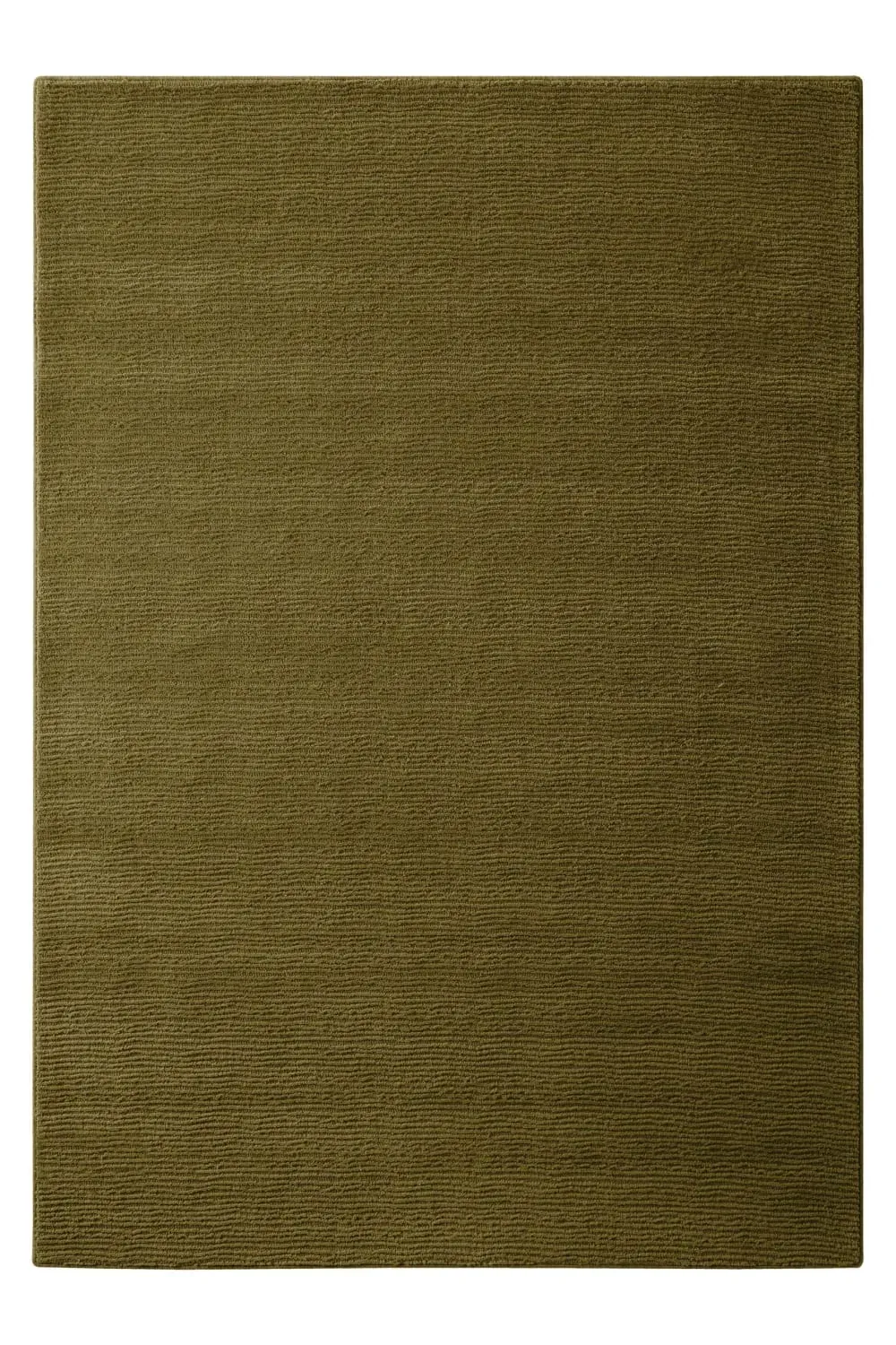 Tapis en laine avec relief vert olive foncé 140x200