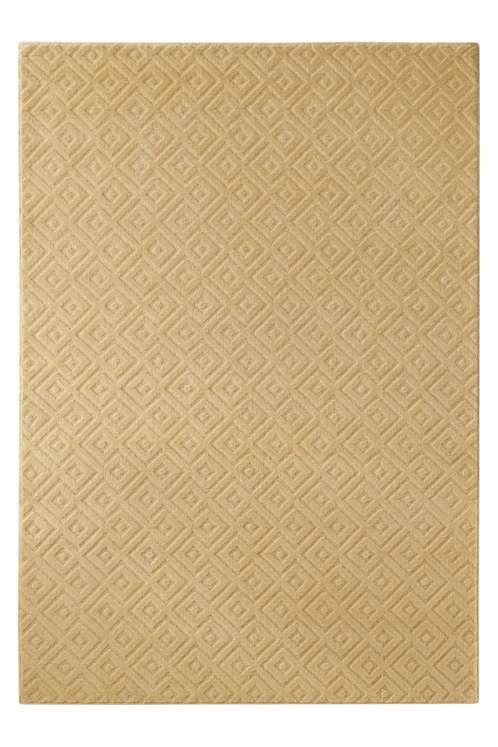 Tapis en laine avec relief beige sable 200x300