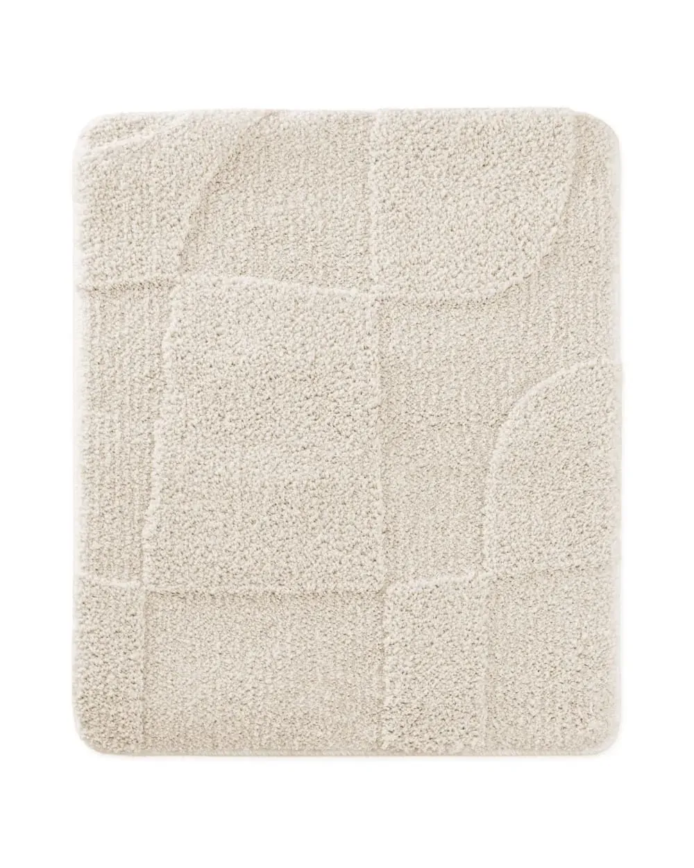 Tapis de bain à relief blanc crème 55x65