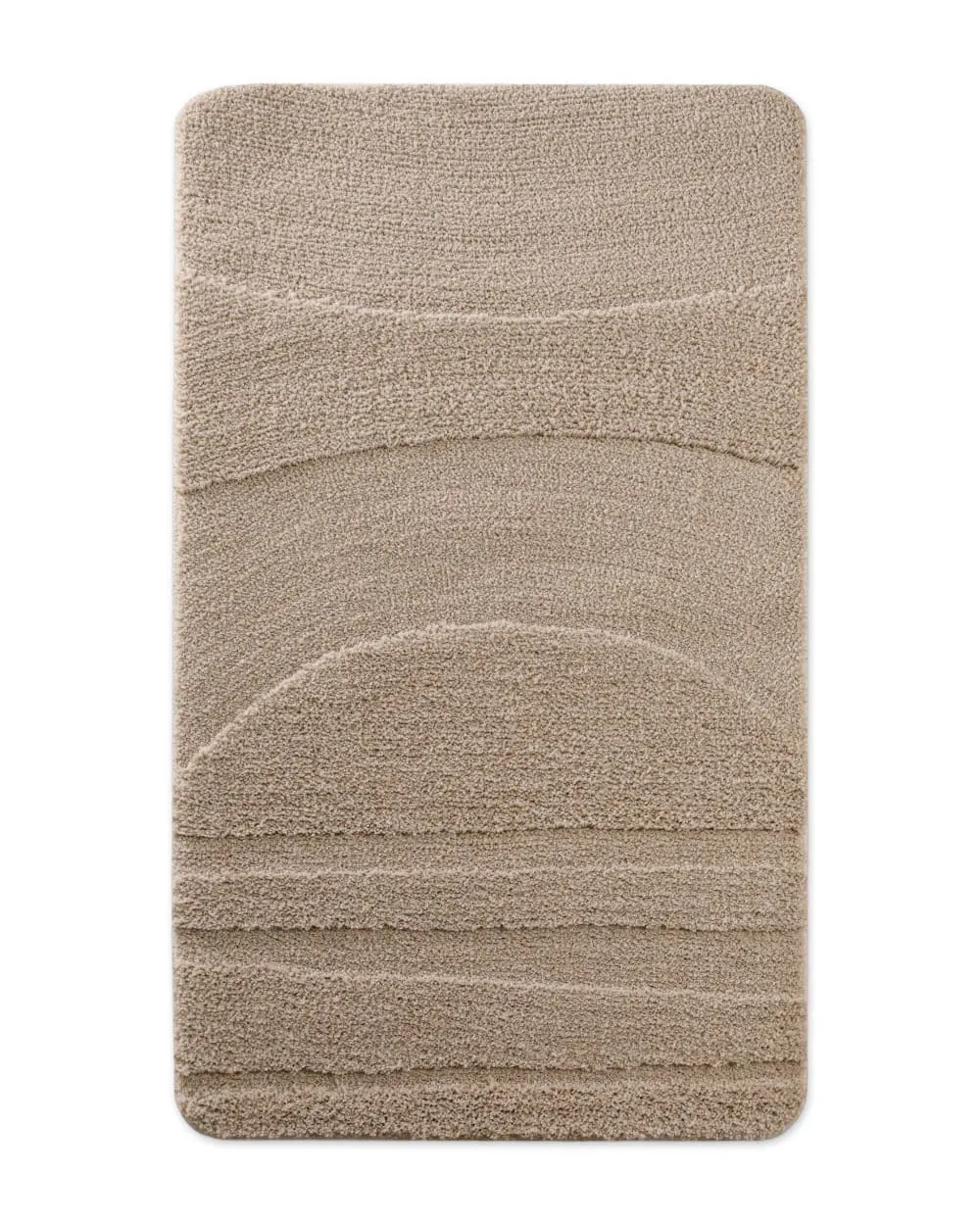 Tapis de bain à relief beige sable 60x100