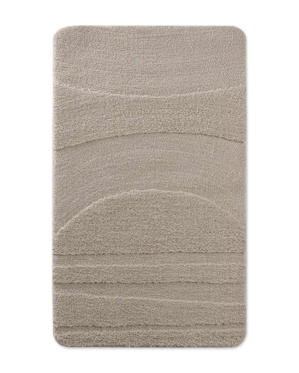 Tapis de bain à relief gris taupe 60x100