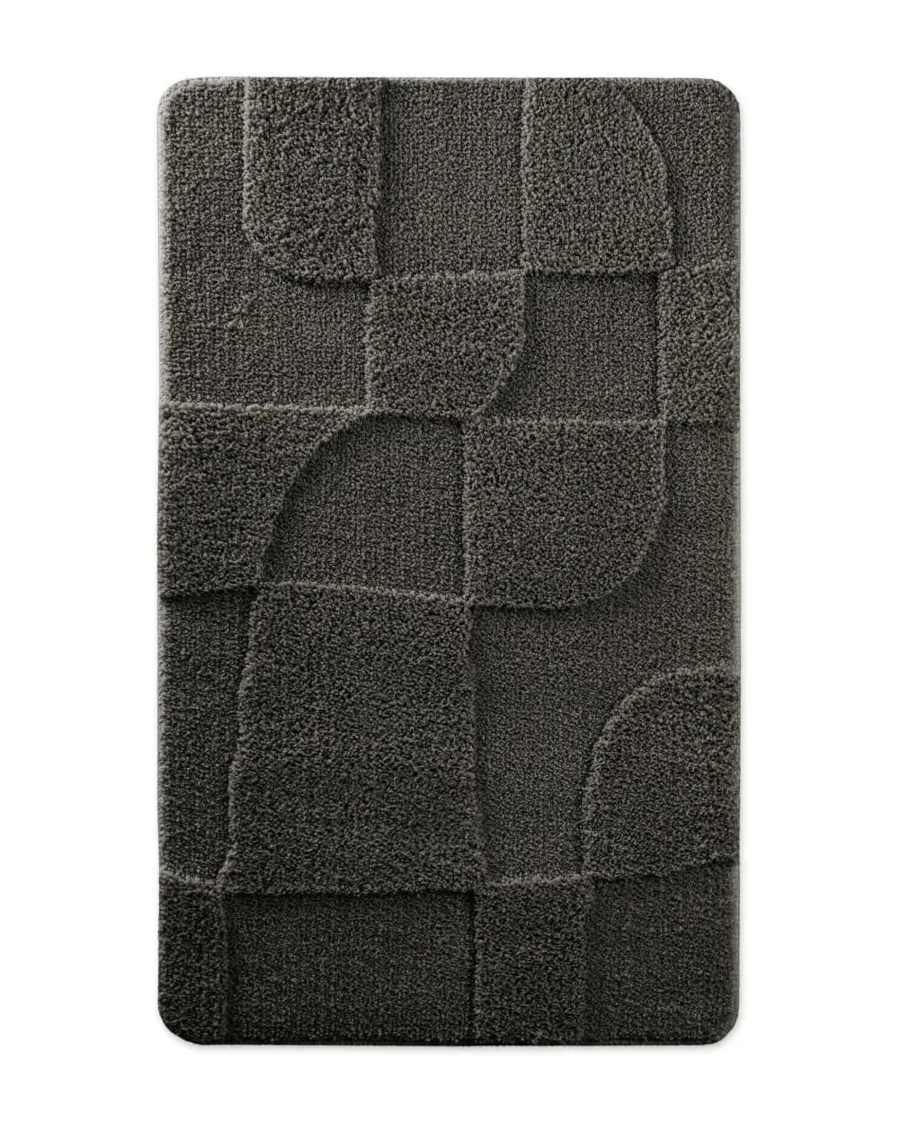 Tapis de bain à relief anthracite 70x120
