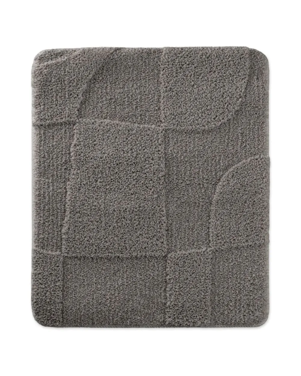 Tapis de bain à relief gris basalte 55x65
