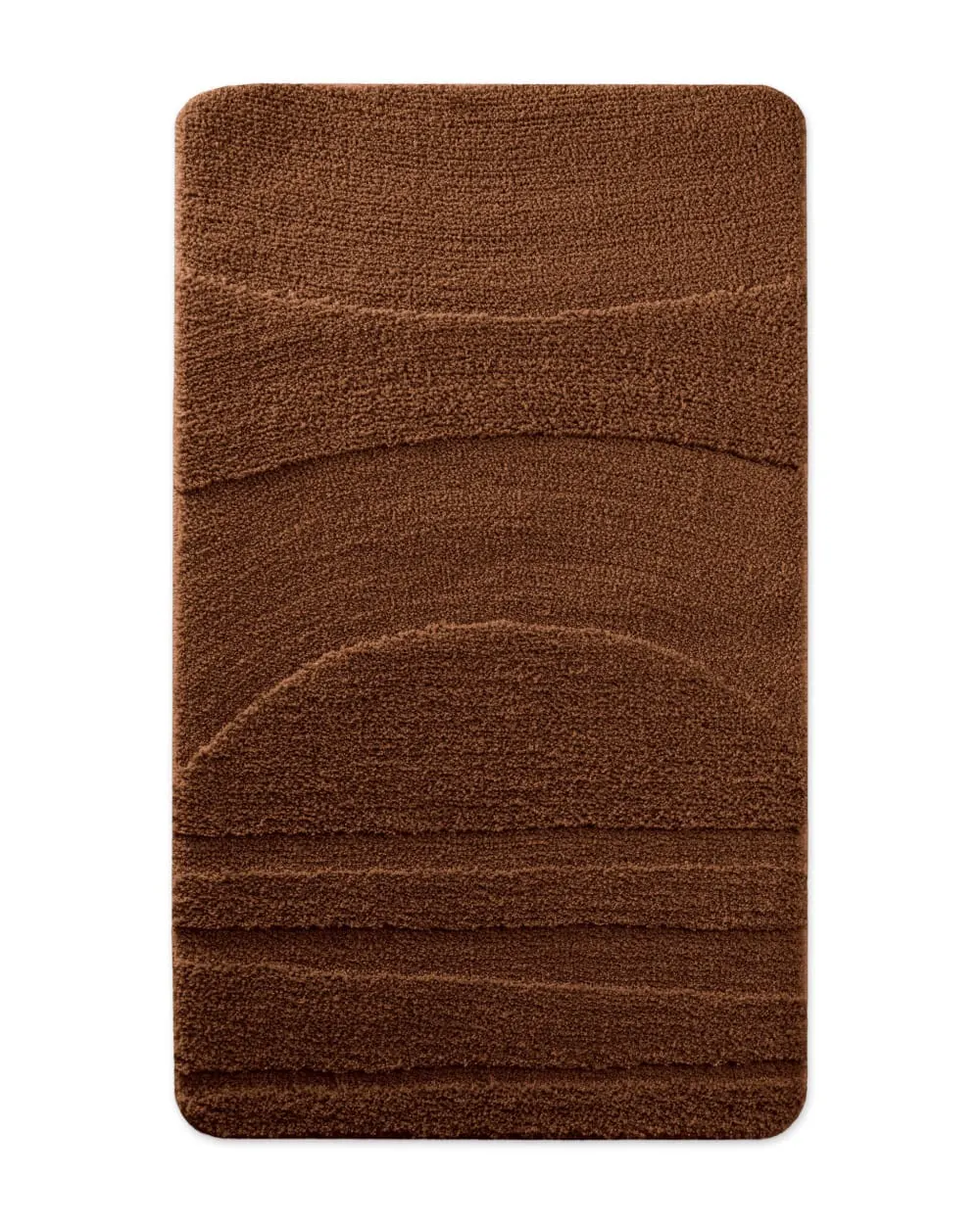 Tapis de bain à relief marron 70x120