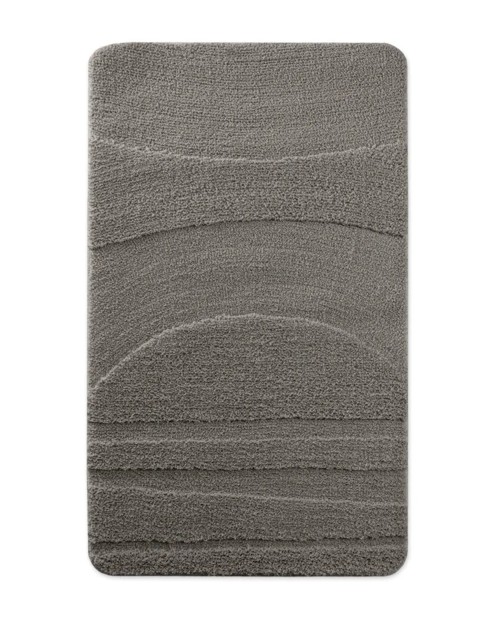 Tapis de bain à relief gris basalte 80x150