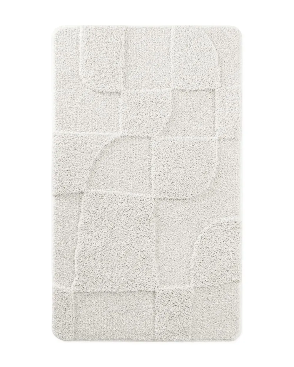 Tapis de bain à relief blanc 80x150