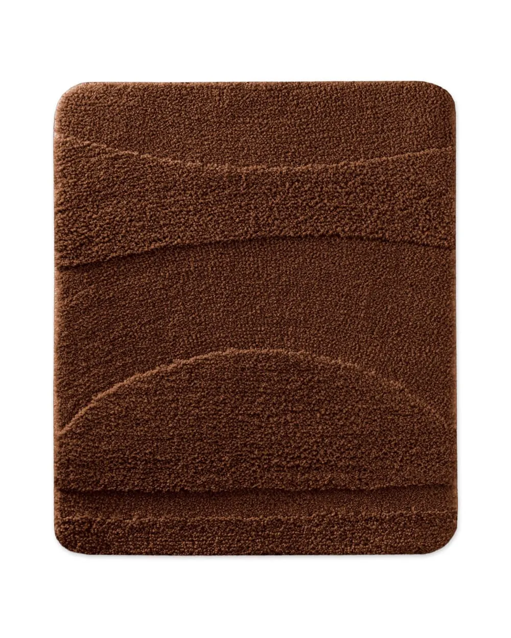 Tapis de bain à relief marron 55x65