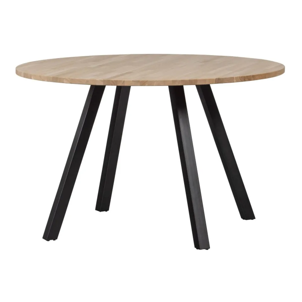 Table à manger ronde 120cm en bois de chêne FSC 120x120x75cm