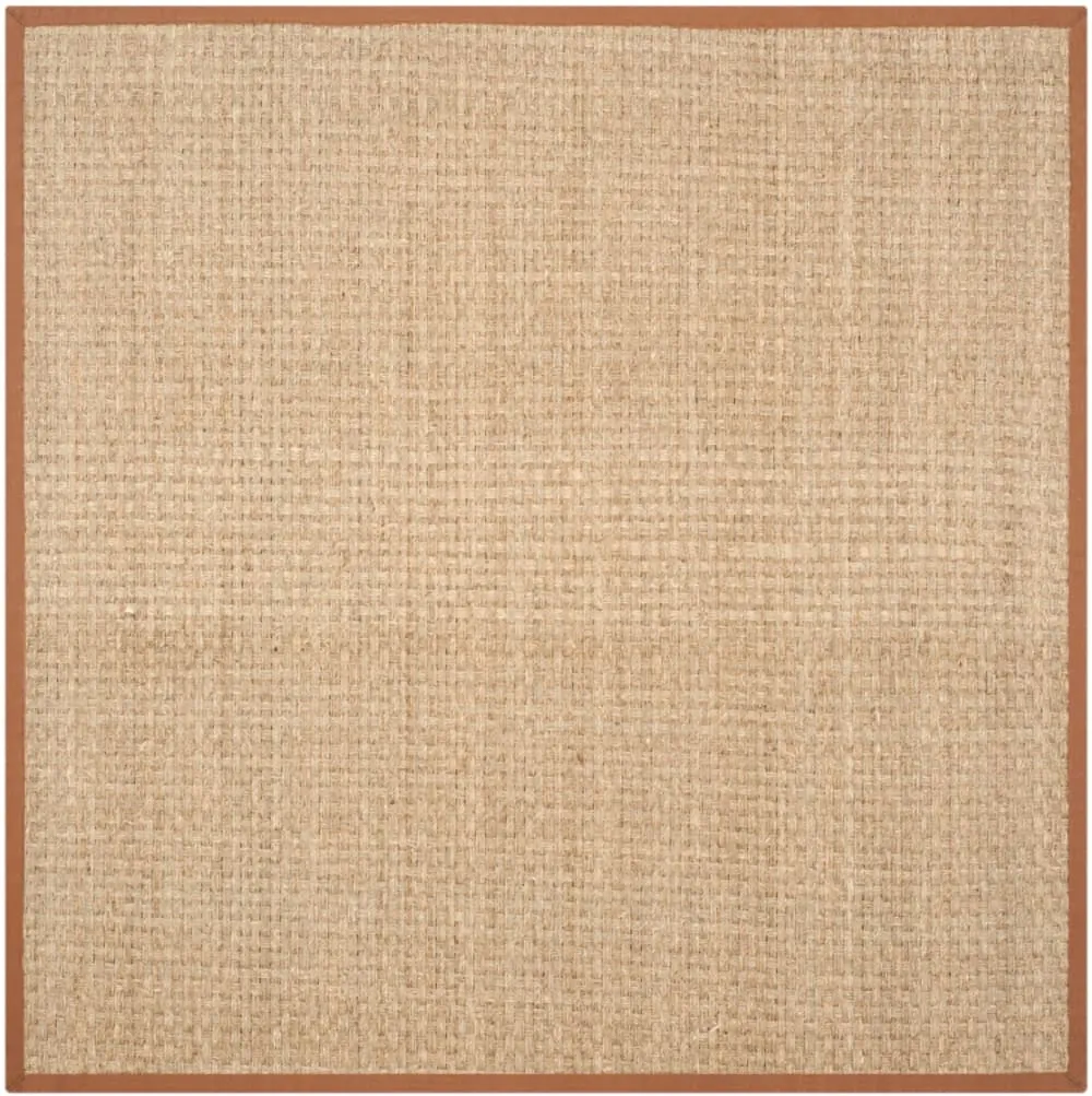 Tapis fibre naturelle roselyn beige/marron 122 x 122 cm