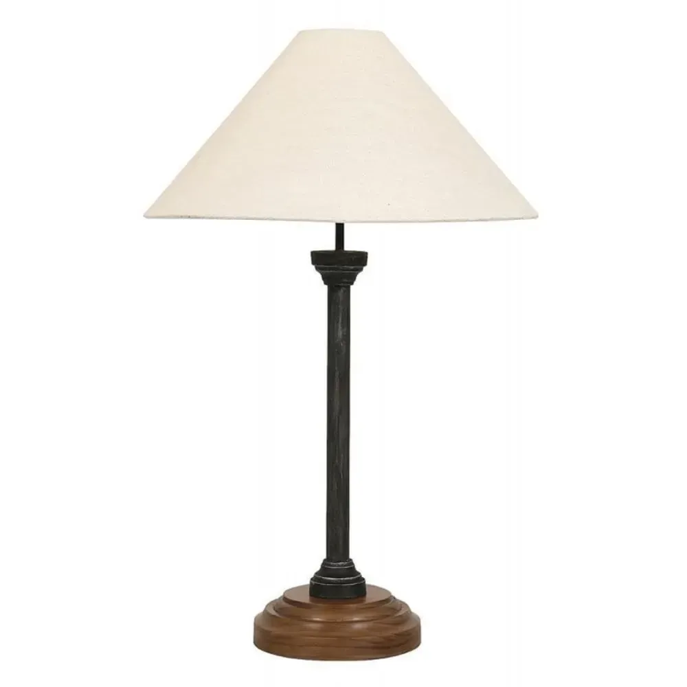 Lampe culot e27 en bois noir