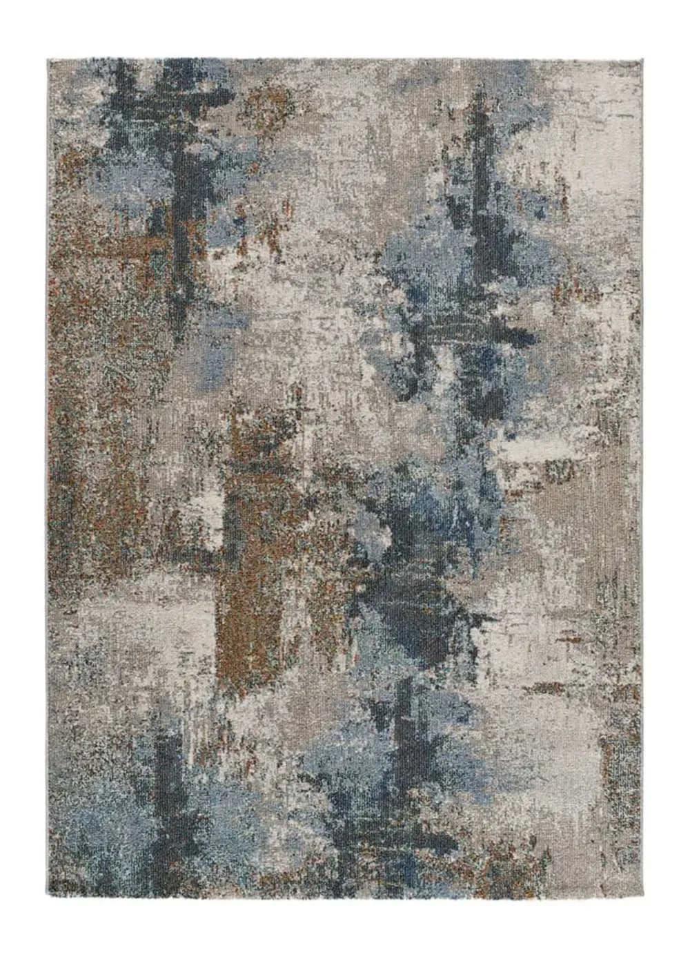 Tapis extérieur abstrait bleu/marron 160x230 cm