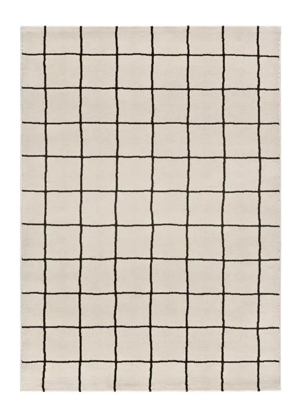 Tapis géométrique blanc/noir 200x290 cm