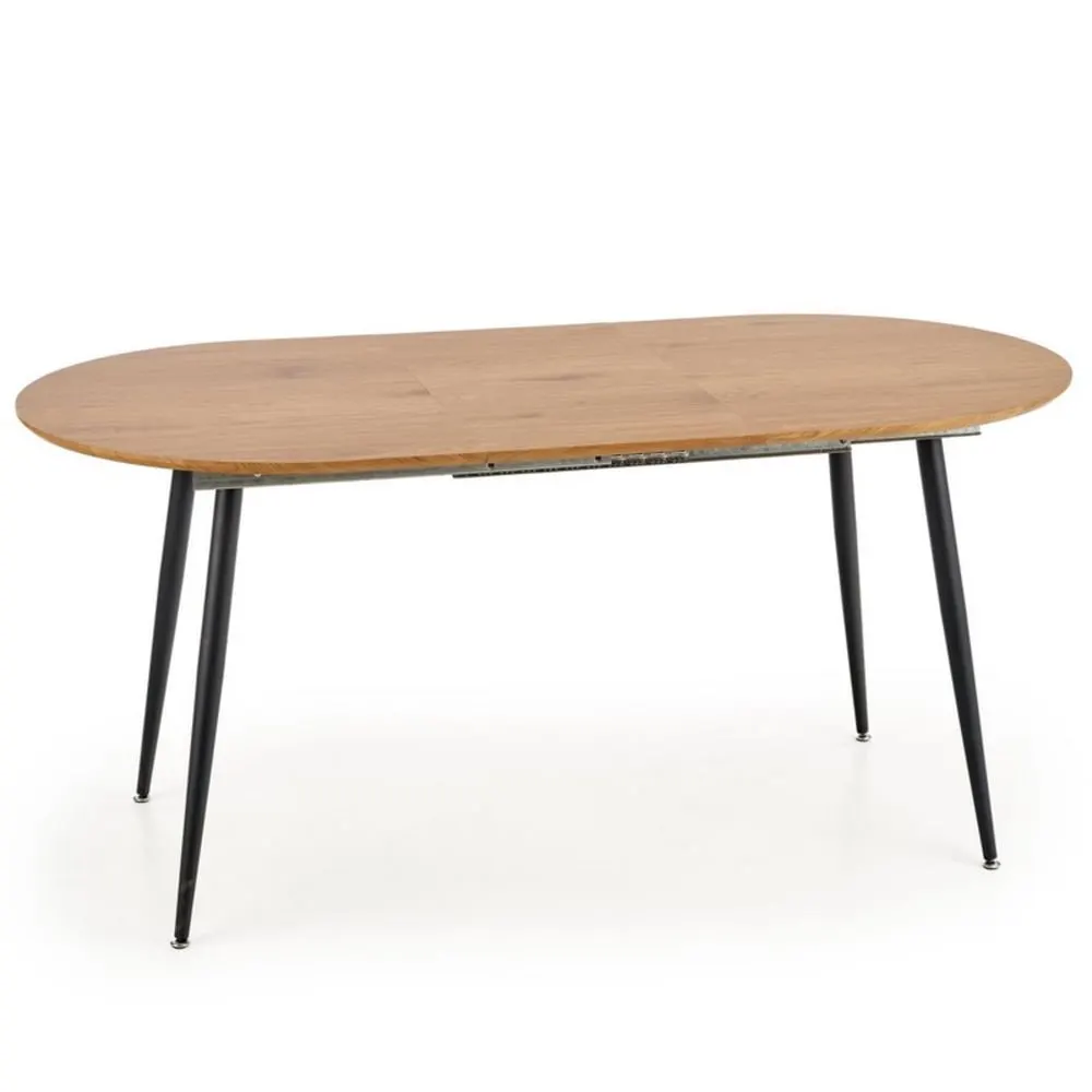Table à manger extensible avec plateau aspect chêne 120-160cm