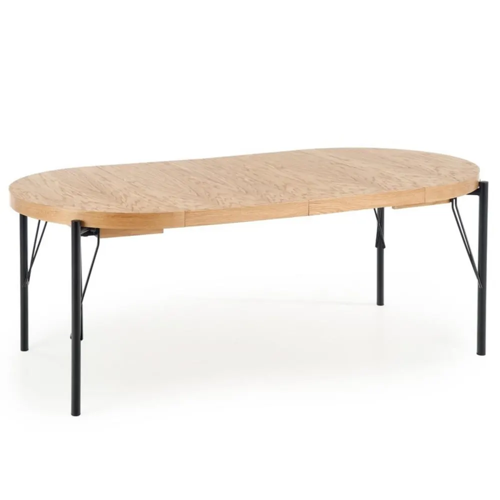 Table à manger extensible avec plateau plaqué chêne 100-300cm