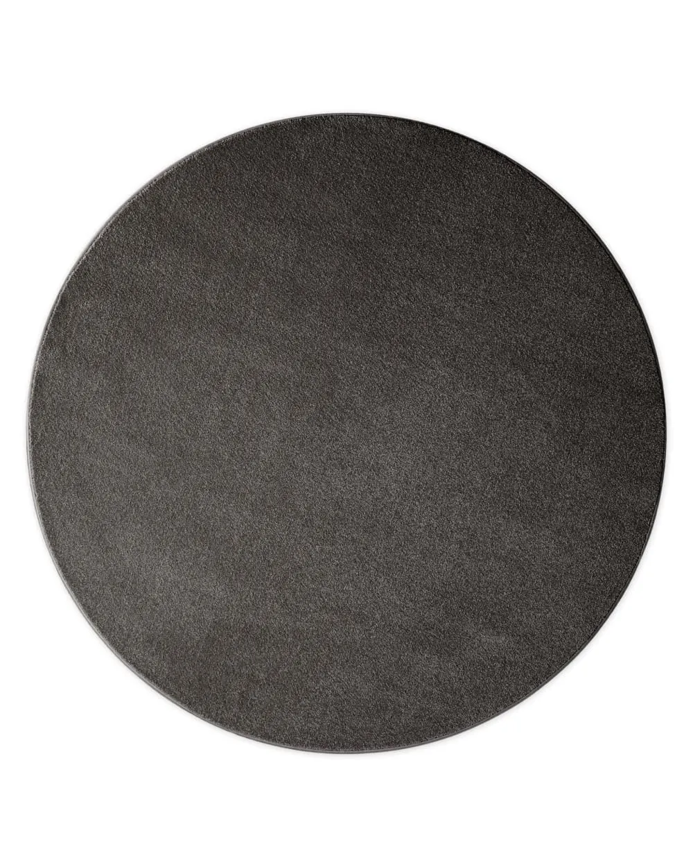 Tapis rond tissé velours ras anthracite 120 rd.