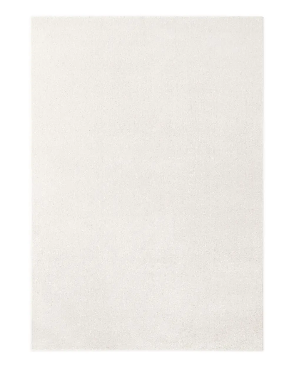 Tapis tissé velours ras blanc crème 120x170