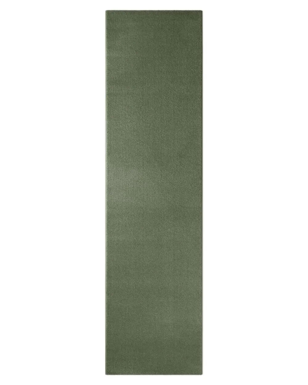 Tapis de couloir tissé velours ras vert foncé 80x400
