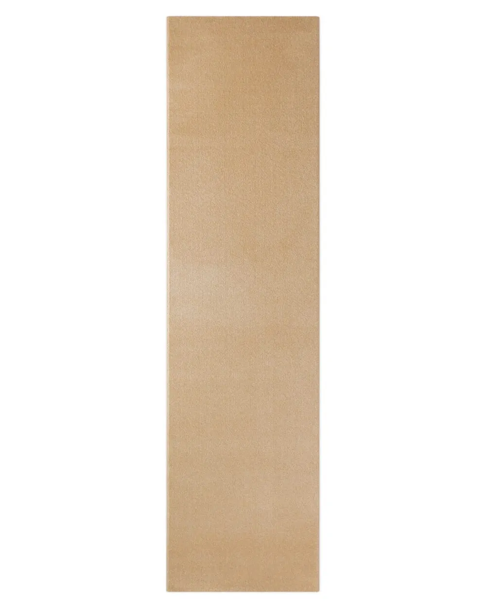 Tapis de couloir tissé velours ras beige sable 80x230