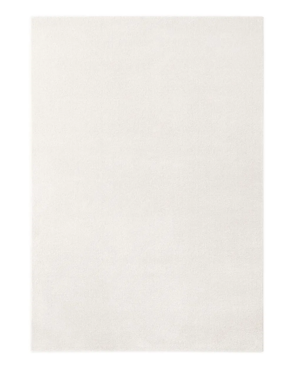 Tapis tissé velours ras blanc crème 80x150