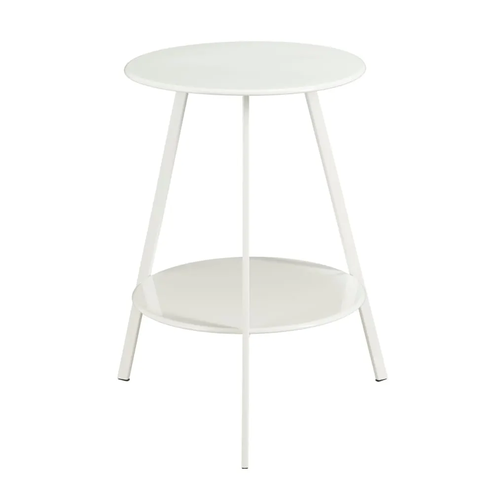 Table d'appoint extérieure Blanc Fer H58xl46xL46cm