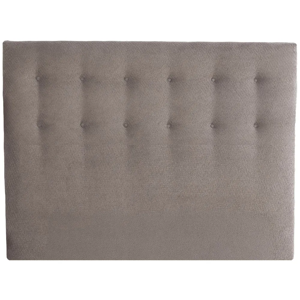Tête de lit capitonnée EDEN gris clair 140x190