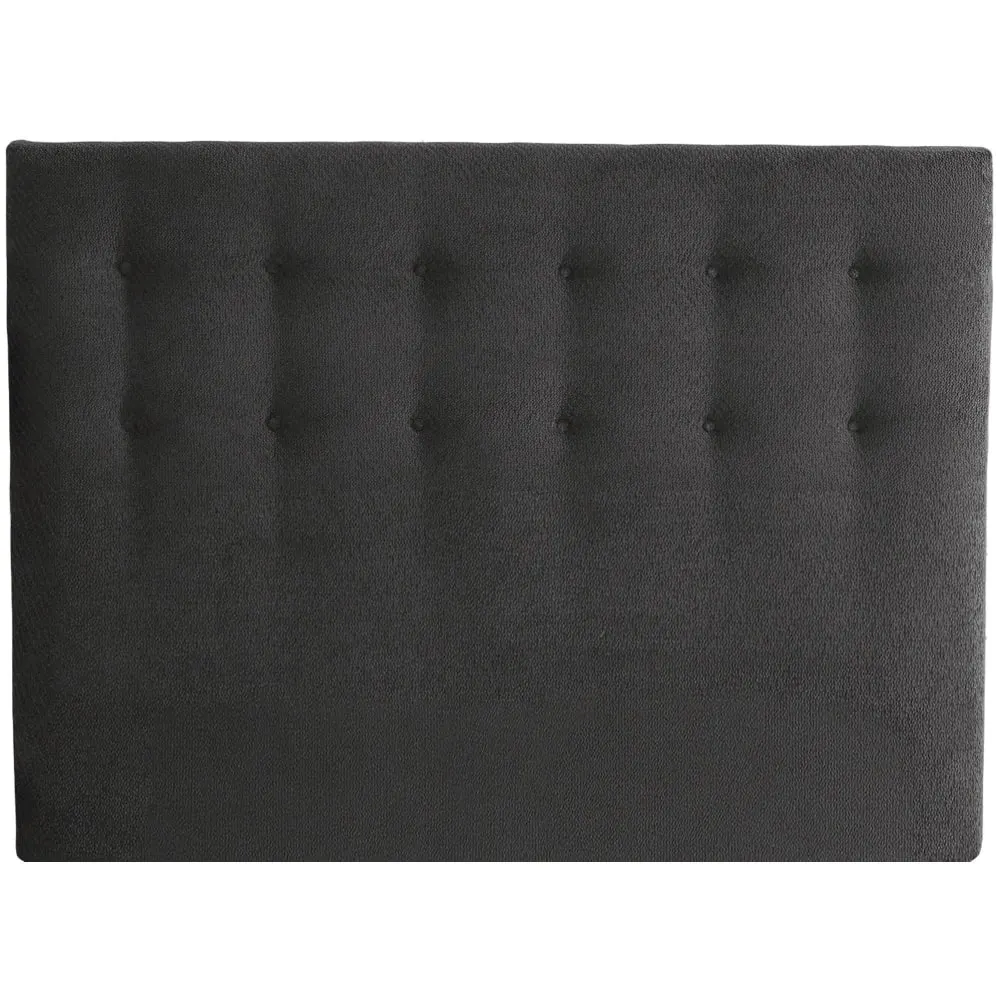 Tête de lit capitonnée EDEN gris anthracite 140x190