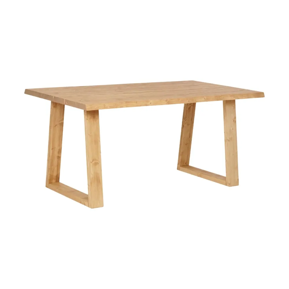 Table à manger sapin massif couleur chêne 140x85 cm