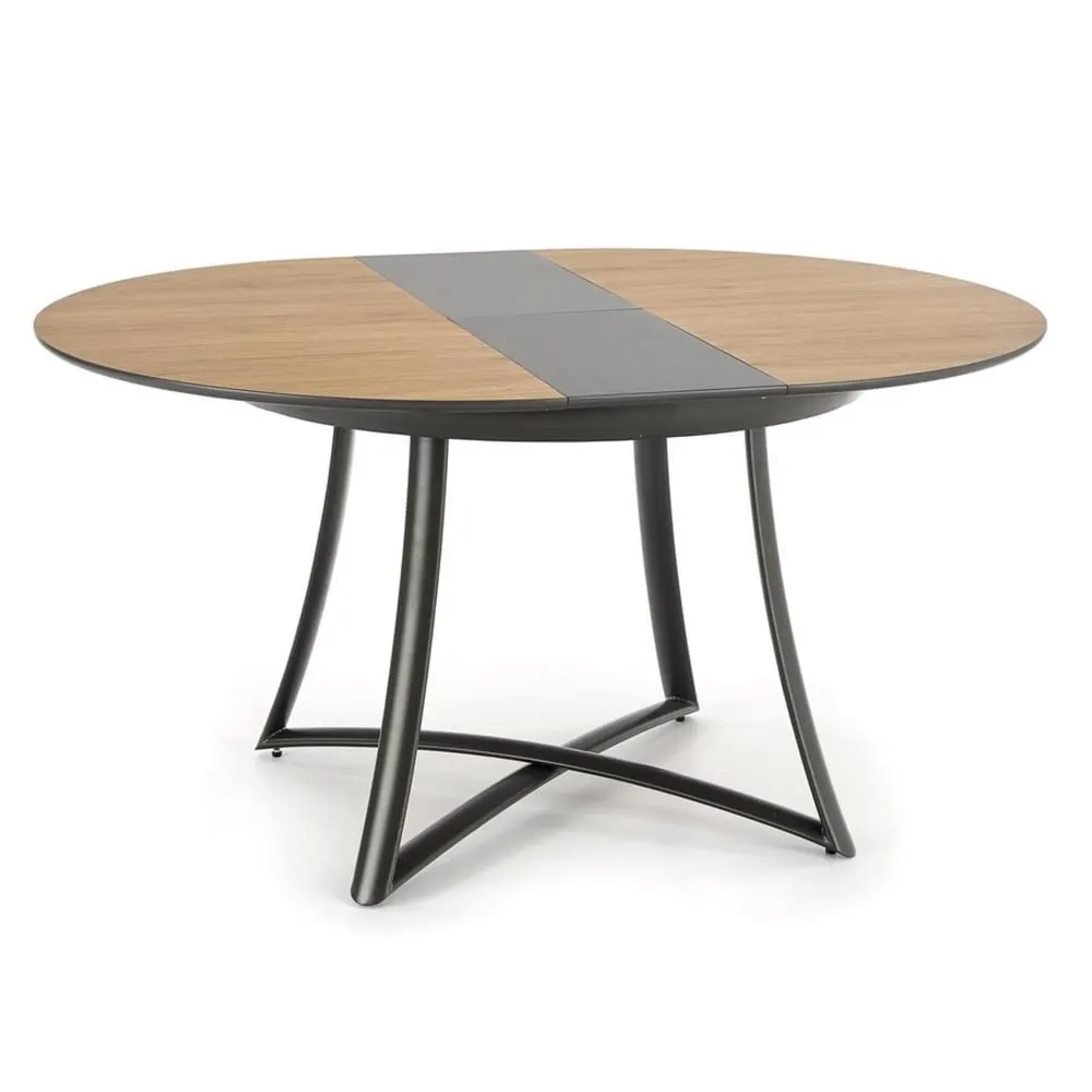 Table à manger ronde extensible chêne 118-148cm