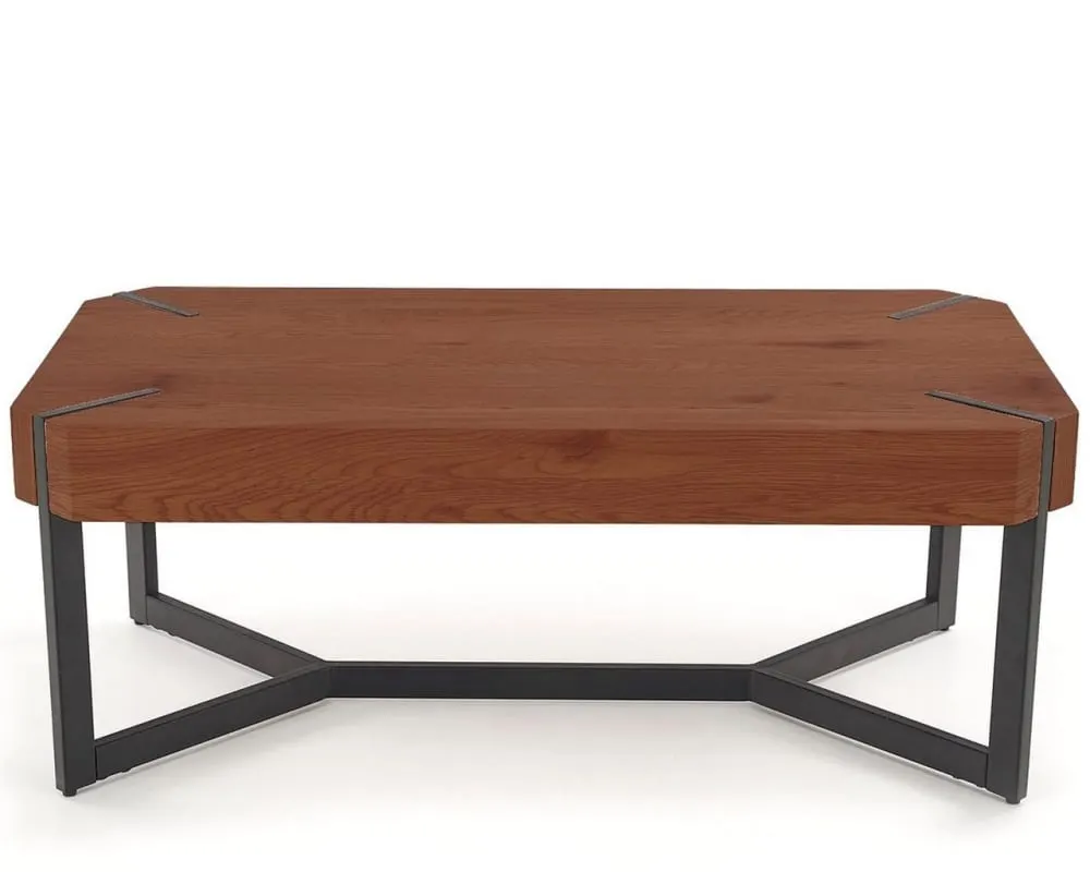 Table basse avec plateau couleur noyer 110 x 60cm