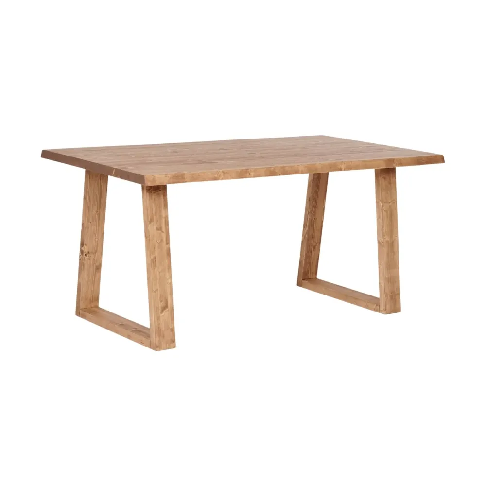 Table à manger sapin massif marron 140x85 cm