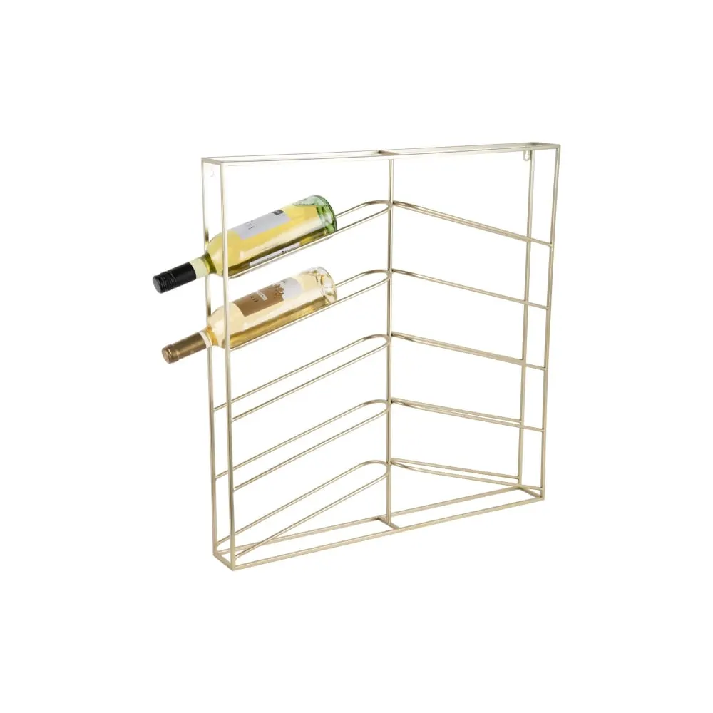 Casier à vin fer or clair 67x7.5x66cm