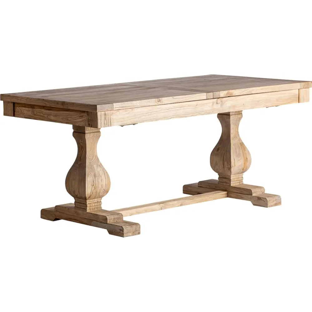 Table à rallonge rectangulaire en bois berca