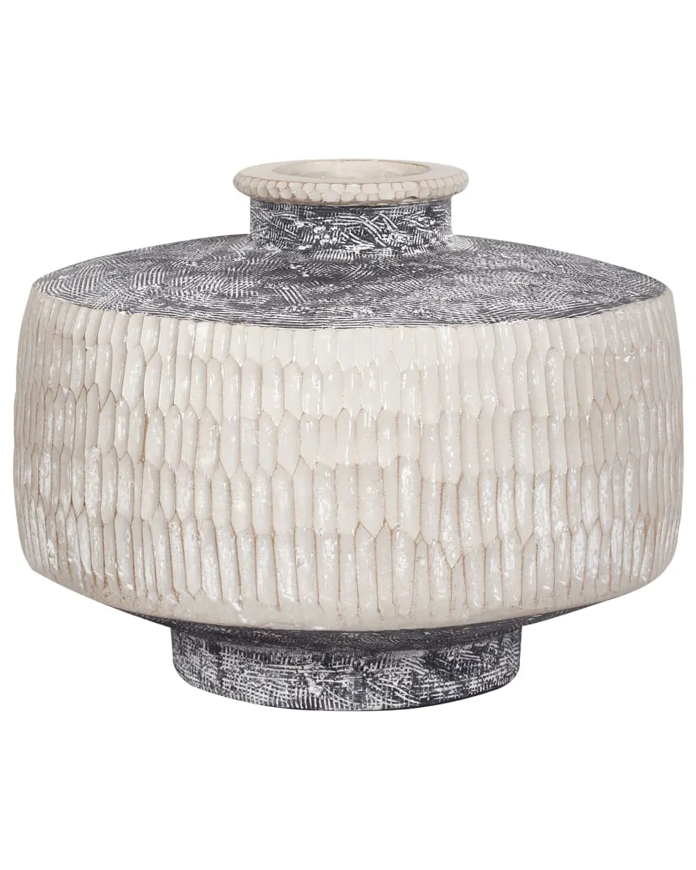 Vase à fleurs céramique 32 cm beige