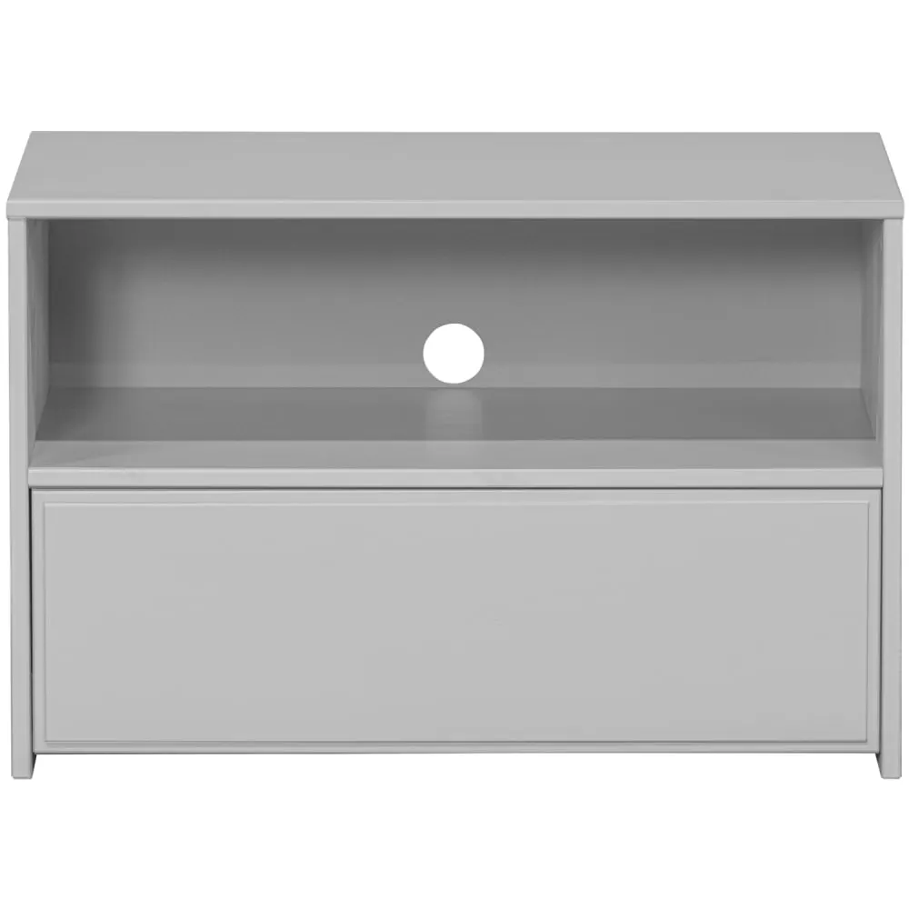 Meuble tv 1 tiroirs en pin gris