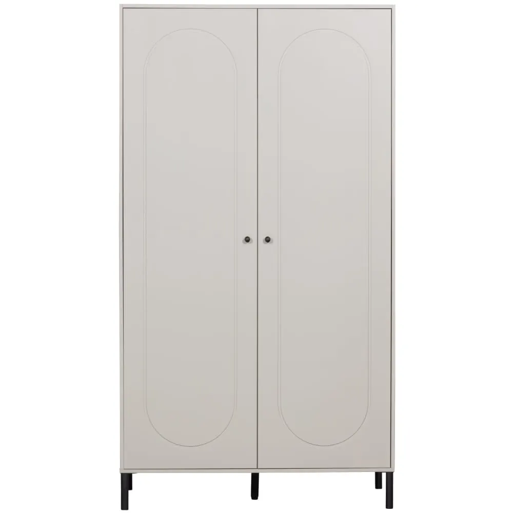 Armoire 2 portes en pin gris