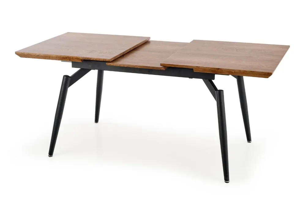 Table à manger extensible gris et chêne 140-180cm