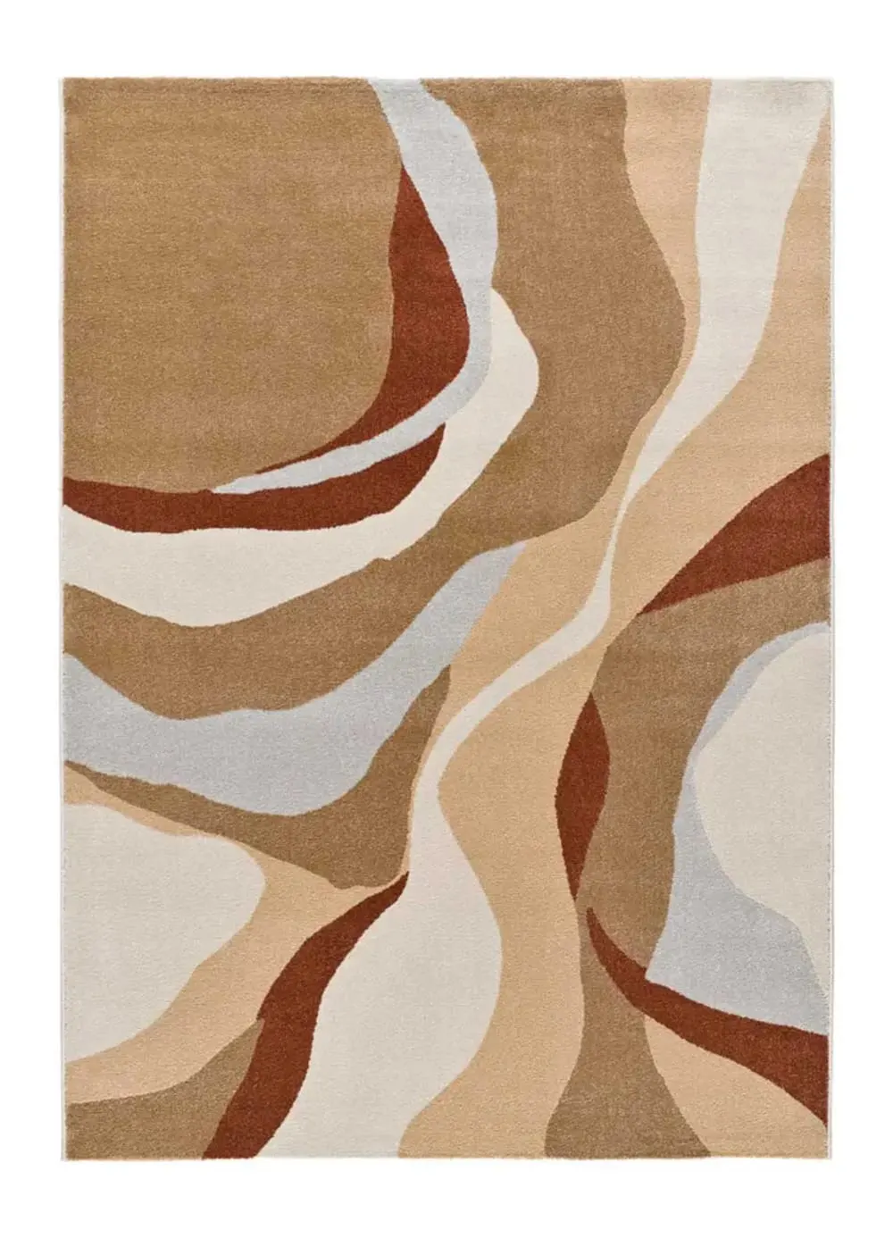 Tapis abstrait beige/rouille 160x230 cm